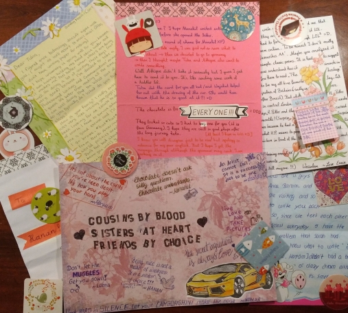 Image of colourful handwritten letters with stickers